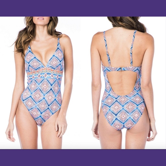 NEW $119‎ La Blanca Do or Diamond Mio One-Piece Swimsuit [ SZ 4 ] #1805 - Picture 1 of 8